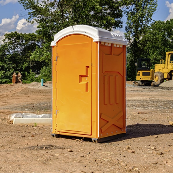 can i customize the exterior of the porta potties with my event logo or branding in Liberty Mills IN